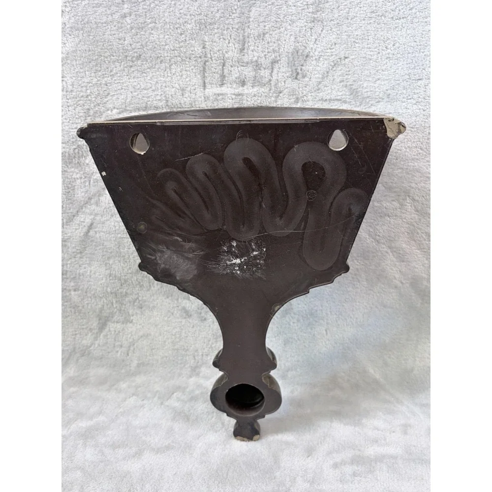 Vintage Homco Urn Wall Pocket Planter Brown‎ Pedestal Hollywood Regency